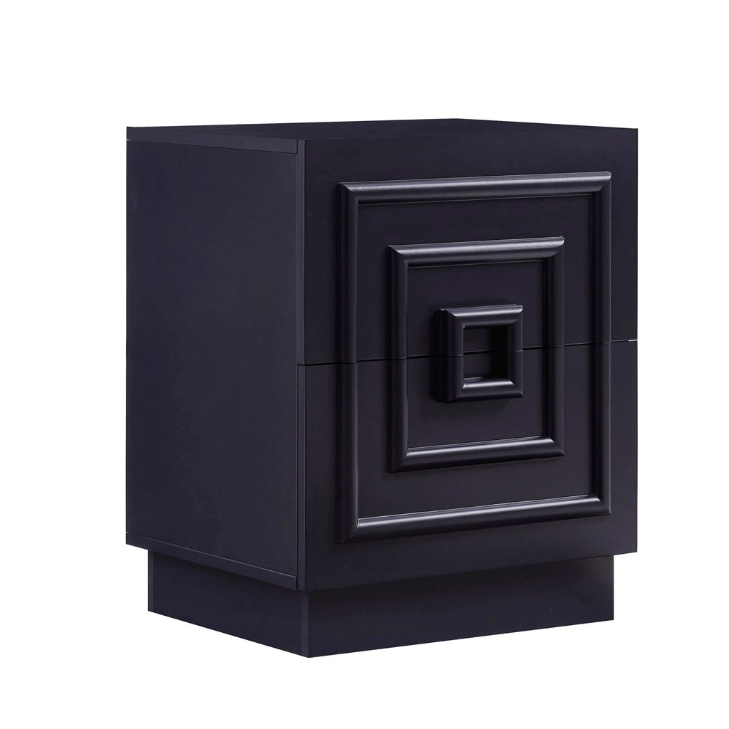 Harlow 2 Drawer Bedside Table - Midnight