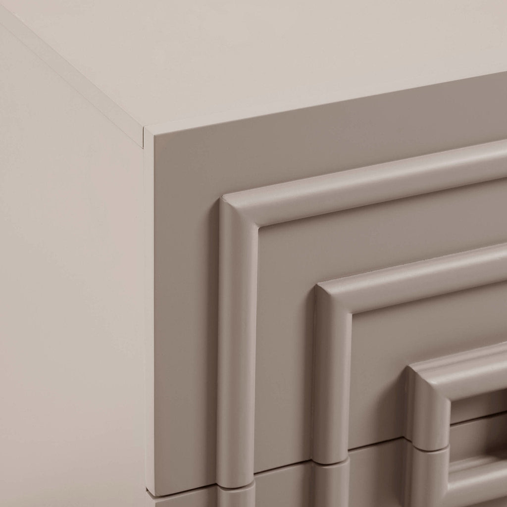 Harlow 2 Drawer Bedside Table - Taupe