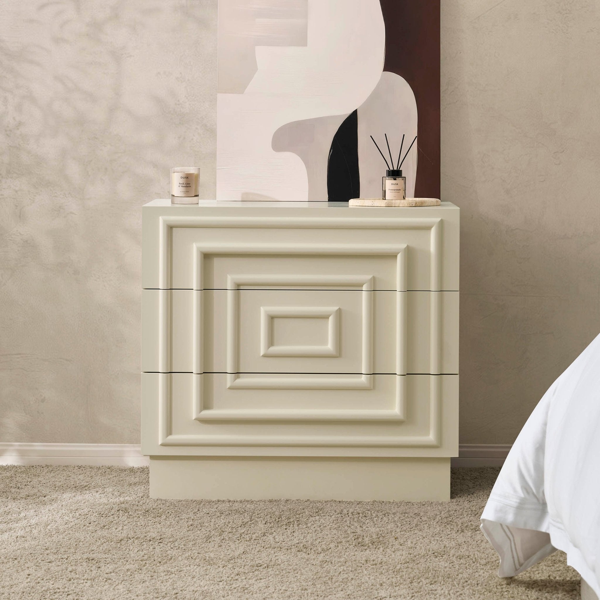Harlow 3 Drawer Chest - Cream