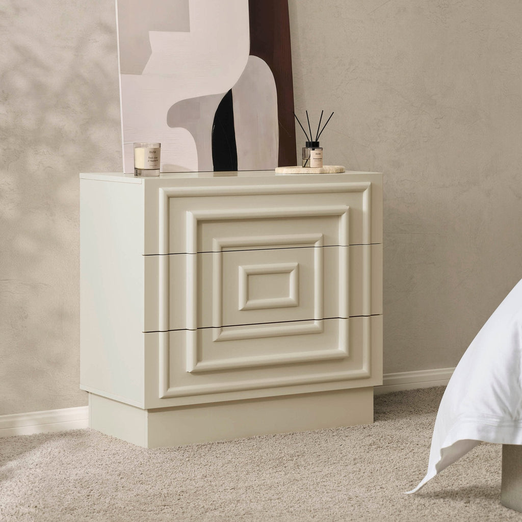 Harlow 3 Drawer Chest - Cream