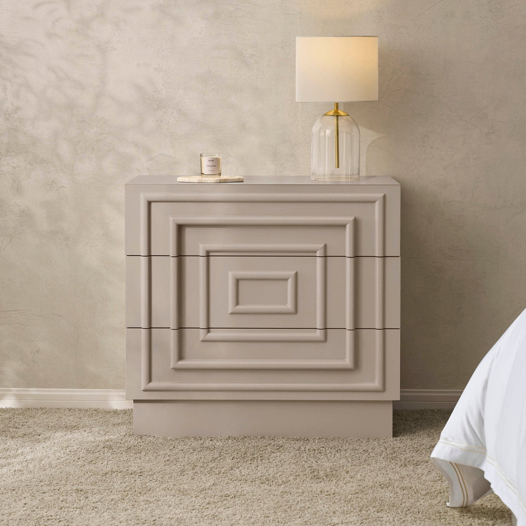 Harlow 3 Drawer Chest - Taupe