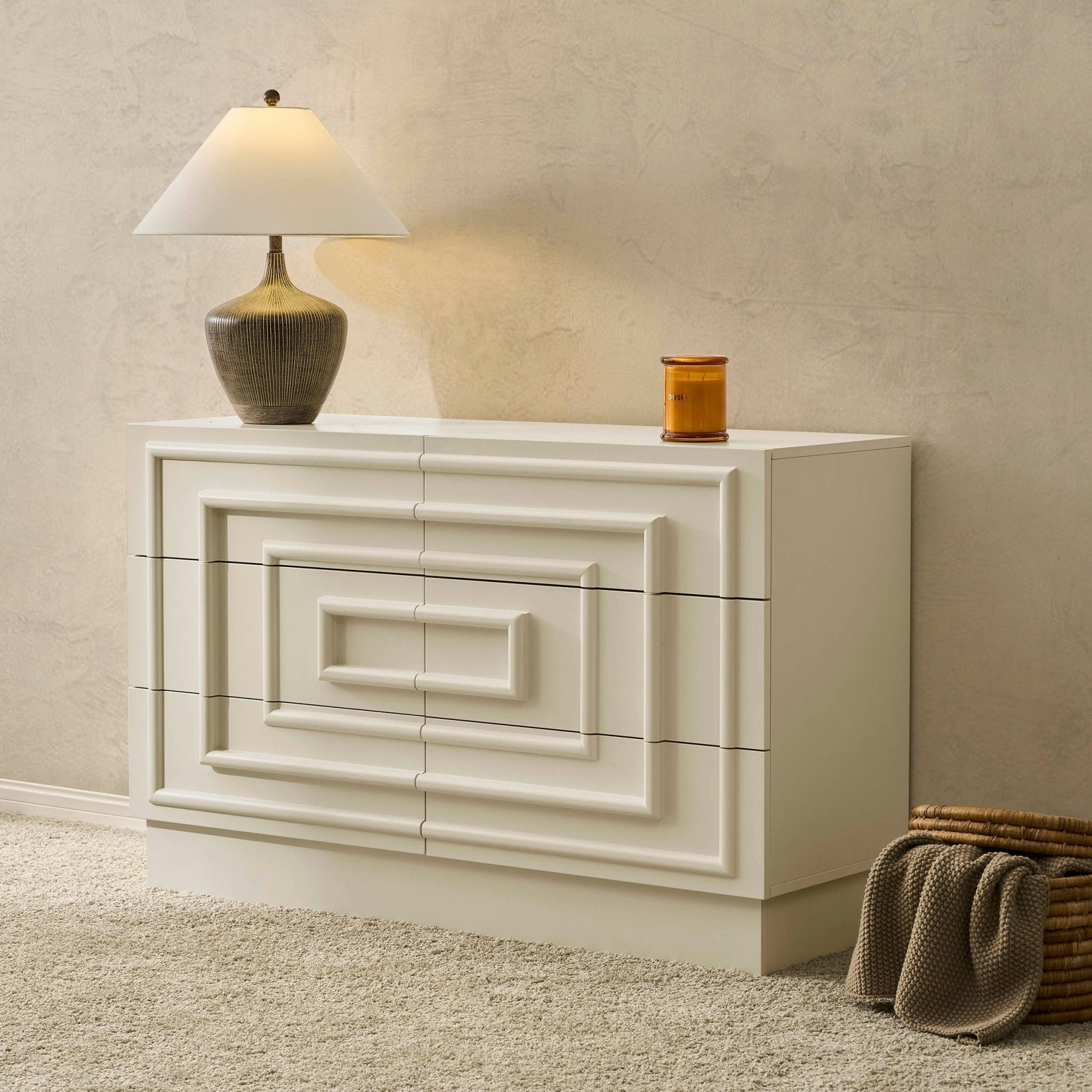 Harlow 6 Drawer Chest - Cream