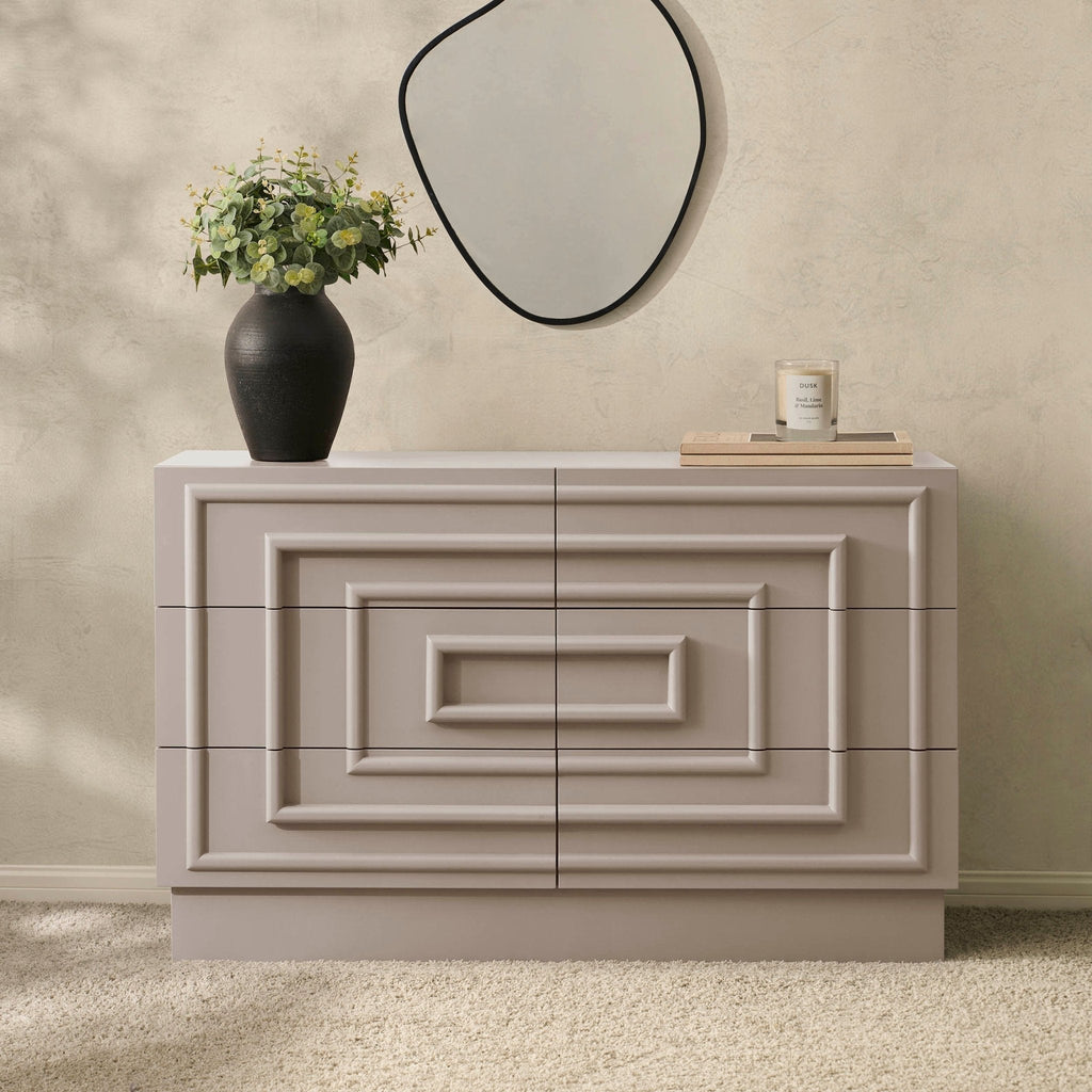 Harlow 6 Drawer Chest - Taupe