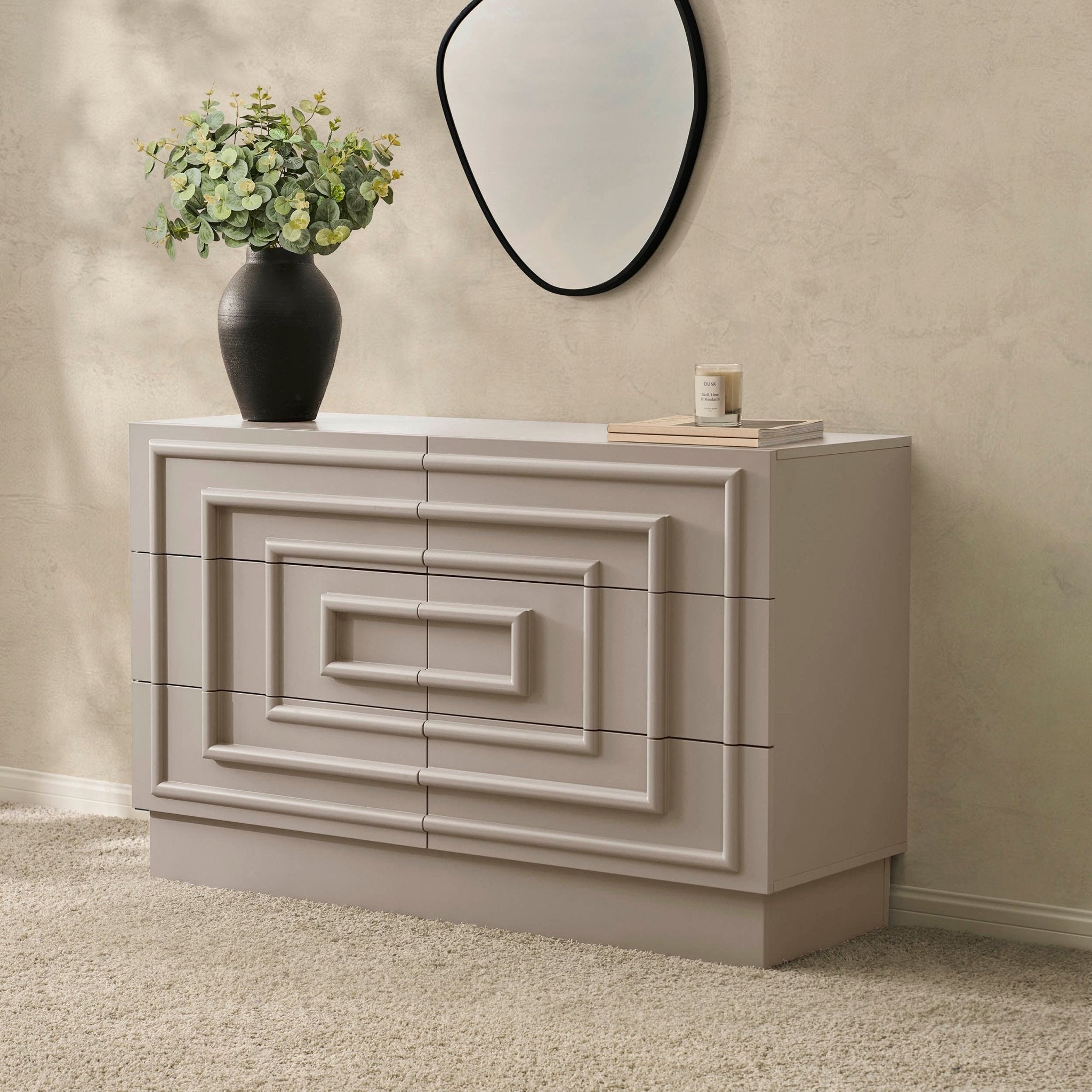 Harlow 6 Drawer Chest - Taupe