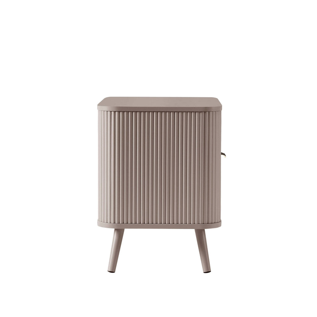 Hattie 1 Drawer Nightstand with Shelf - Taupe
