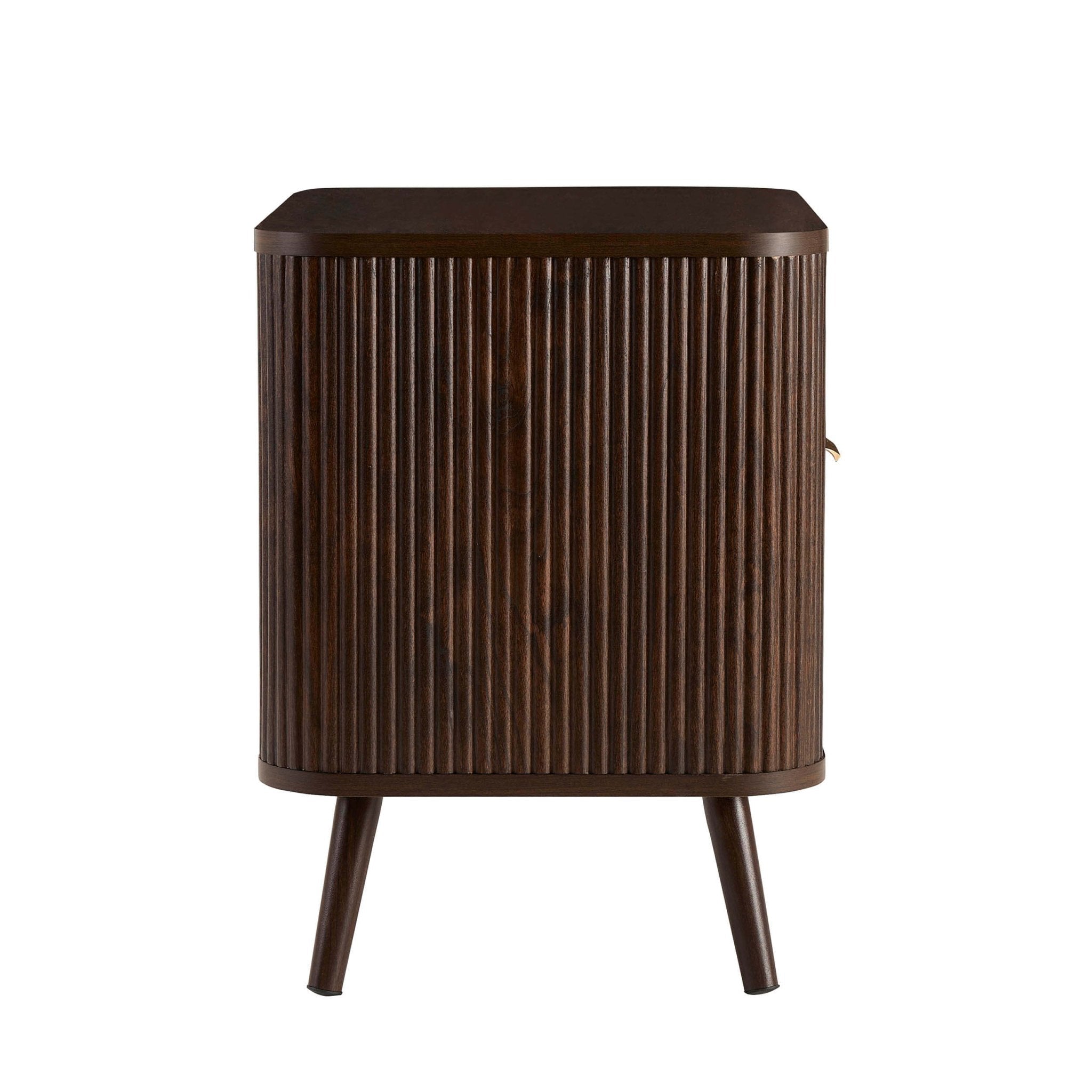 Hattie 1 Drawer Nightstand with Shelf - Walnut