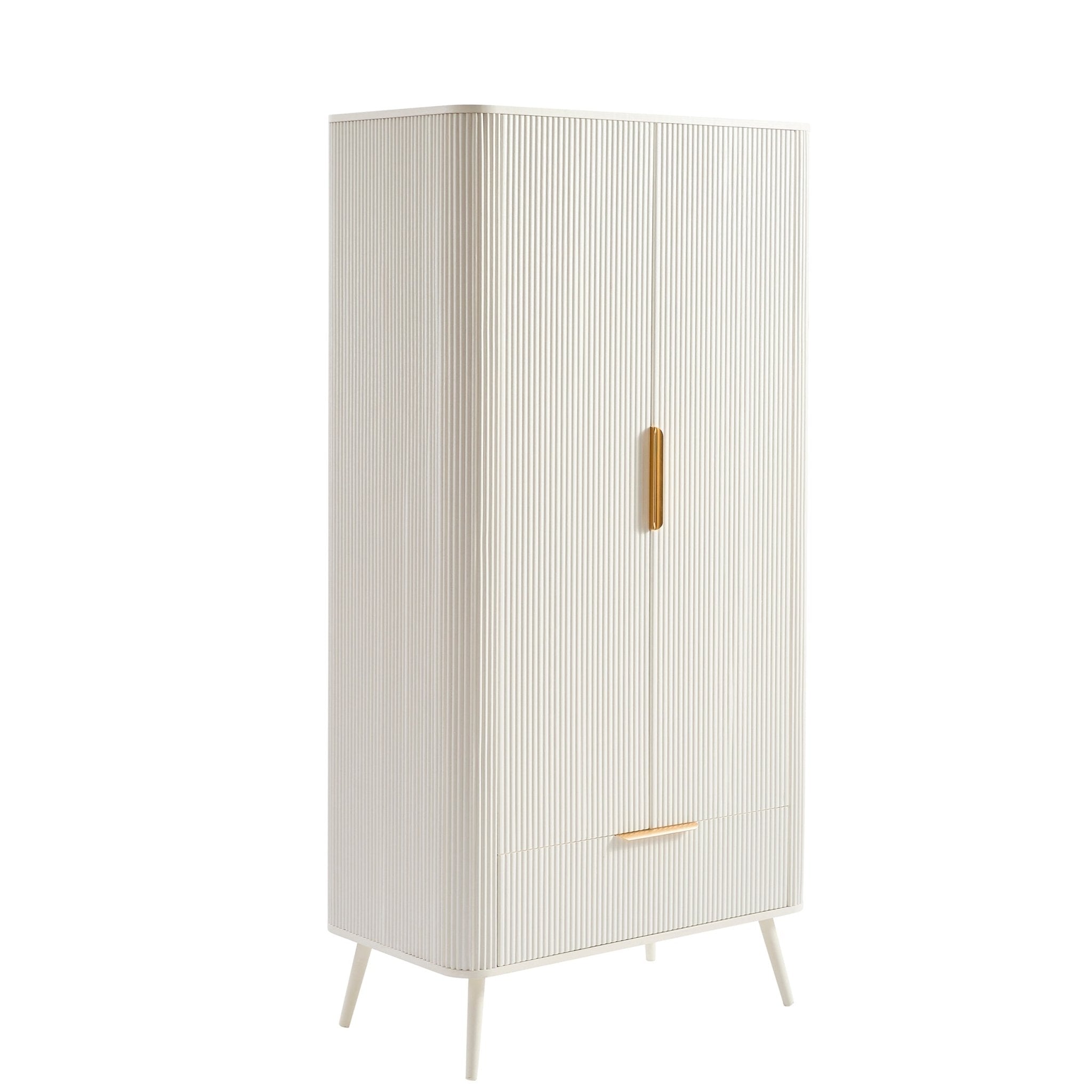 Hattie 2 Door Wardrobe with Drawer - Warm White