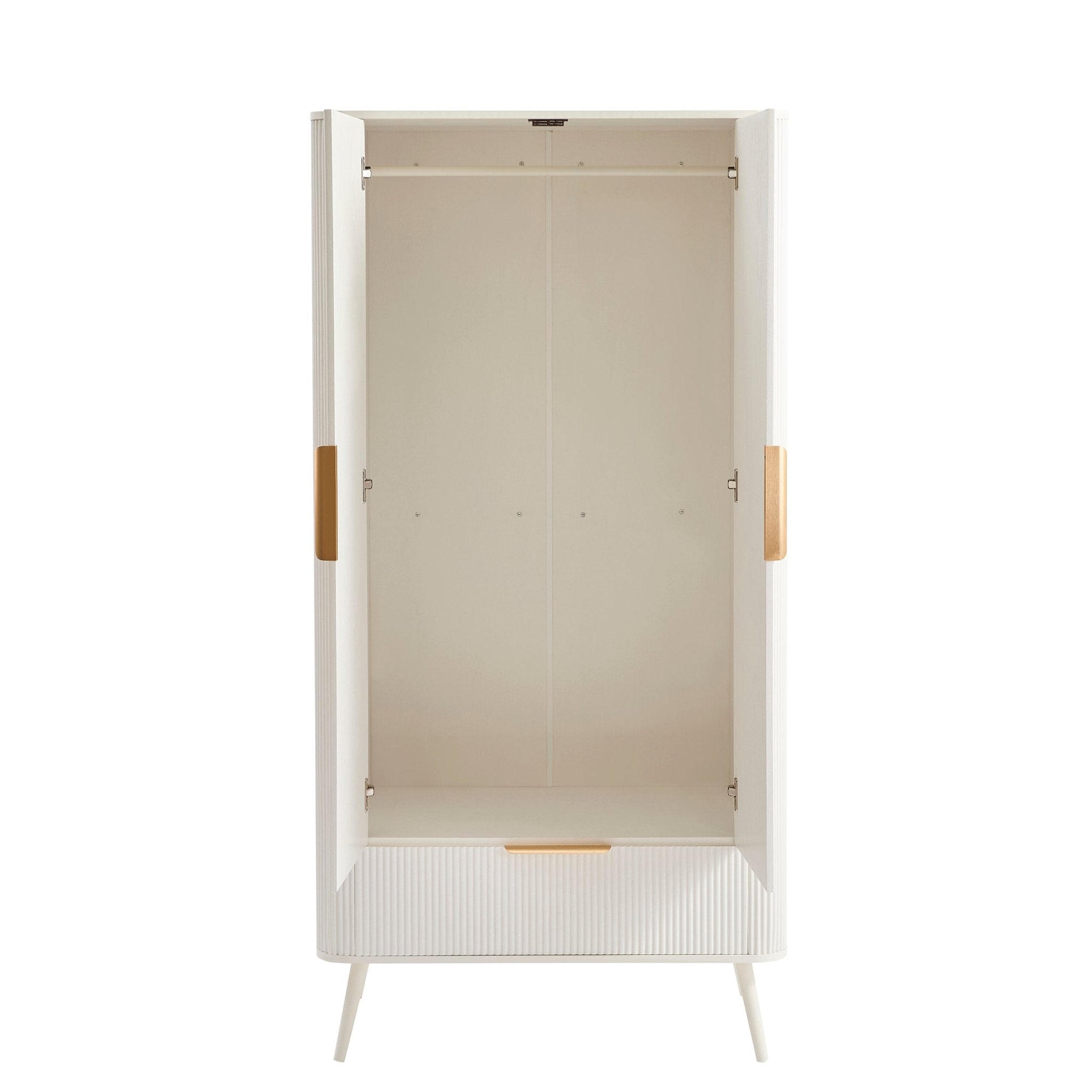 Hattie 2 Door Wardrobe with Drawer - Warm White