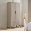 Hattie 2 Door Wardrobe with Drawer - Taupe