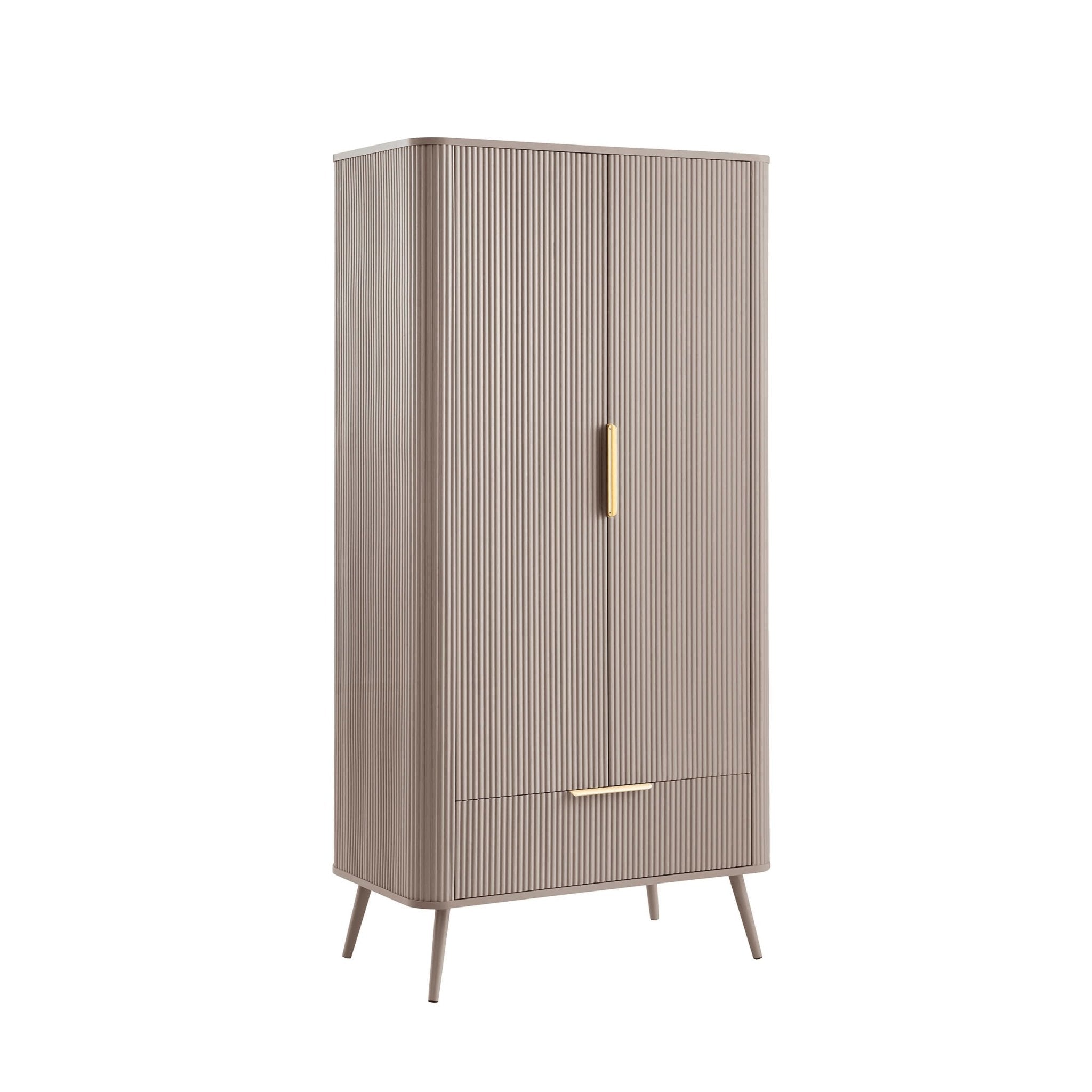 Hattie 2 Door Wardrobe with Drawer - Taupe