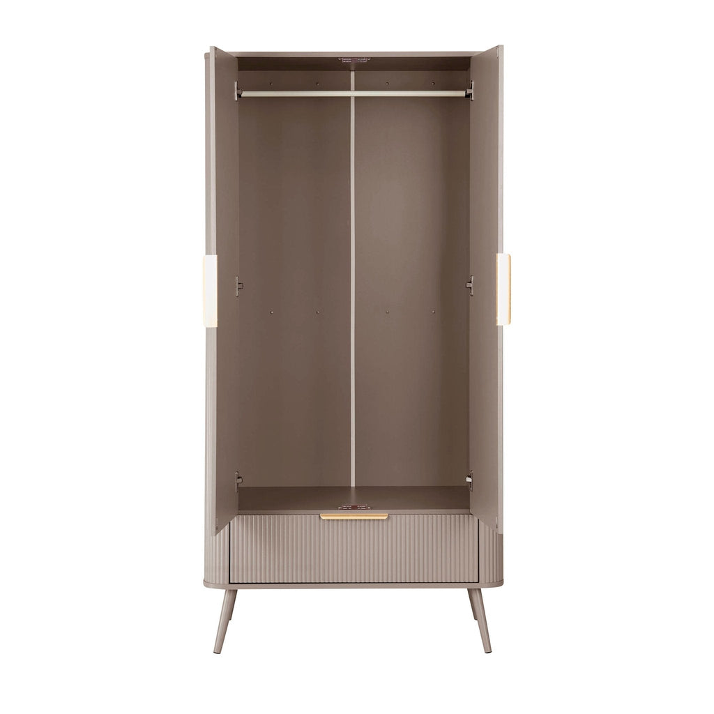 Hattie 2 Door Wardrobe with Drawer - Taupe