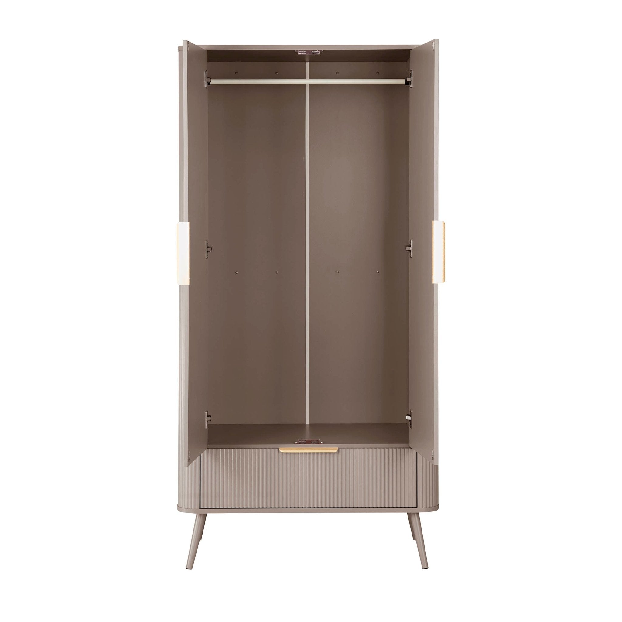 Hattie 2 Door Wardrobe with Drawer - Taupe