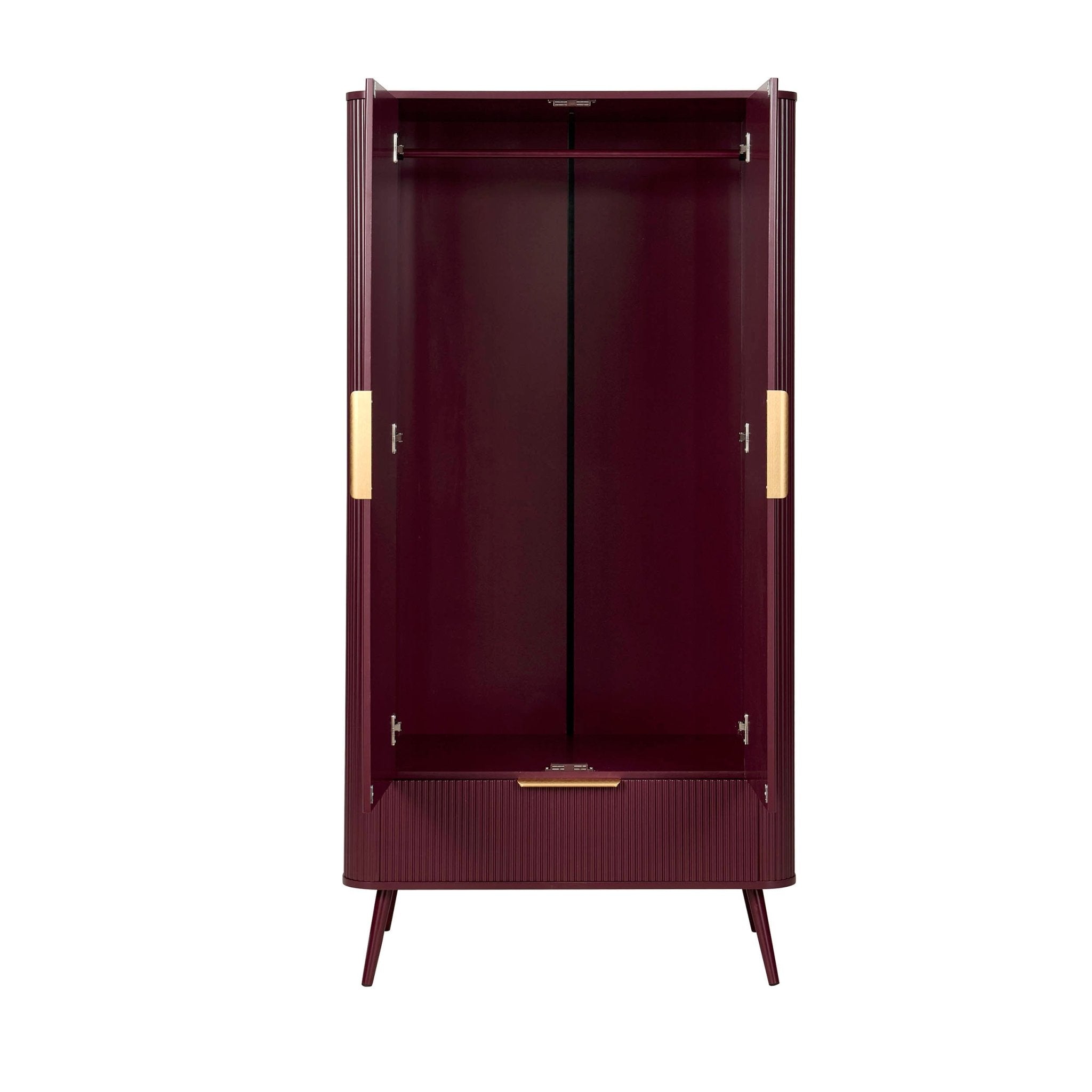 Hattie 2 Door Wardrobe with Drawer - Tawny Port