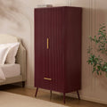 Hattie 2 Door Wardrobe with Drawer - Tawny Port