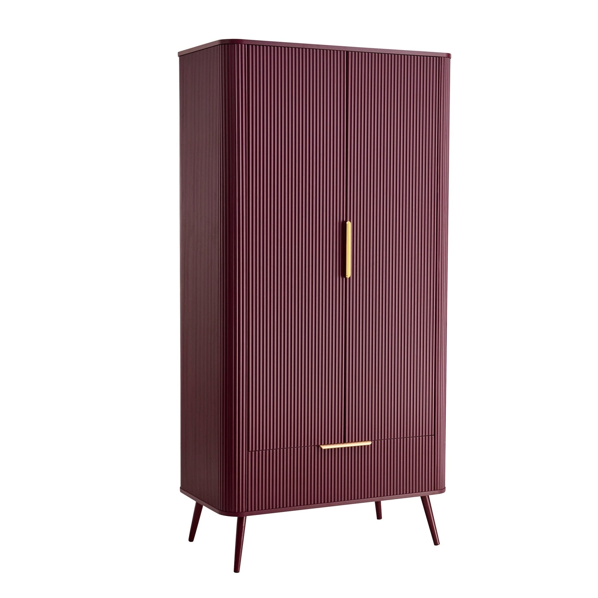 Hattie 2 Door Wardrobe with Drawer - Tawny Port