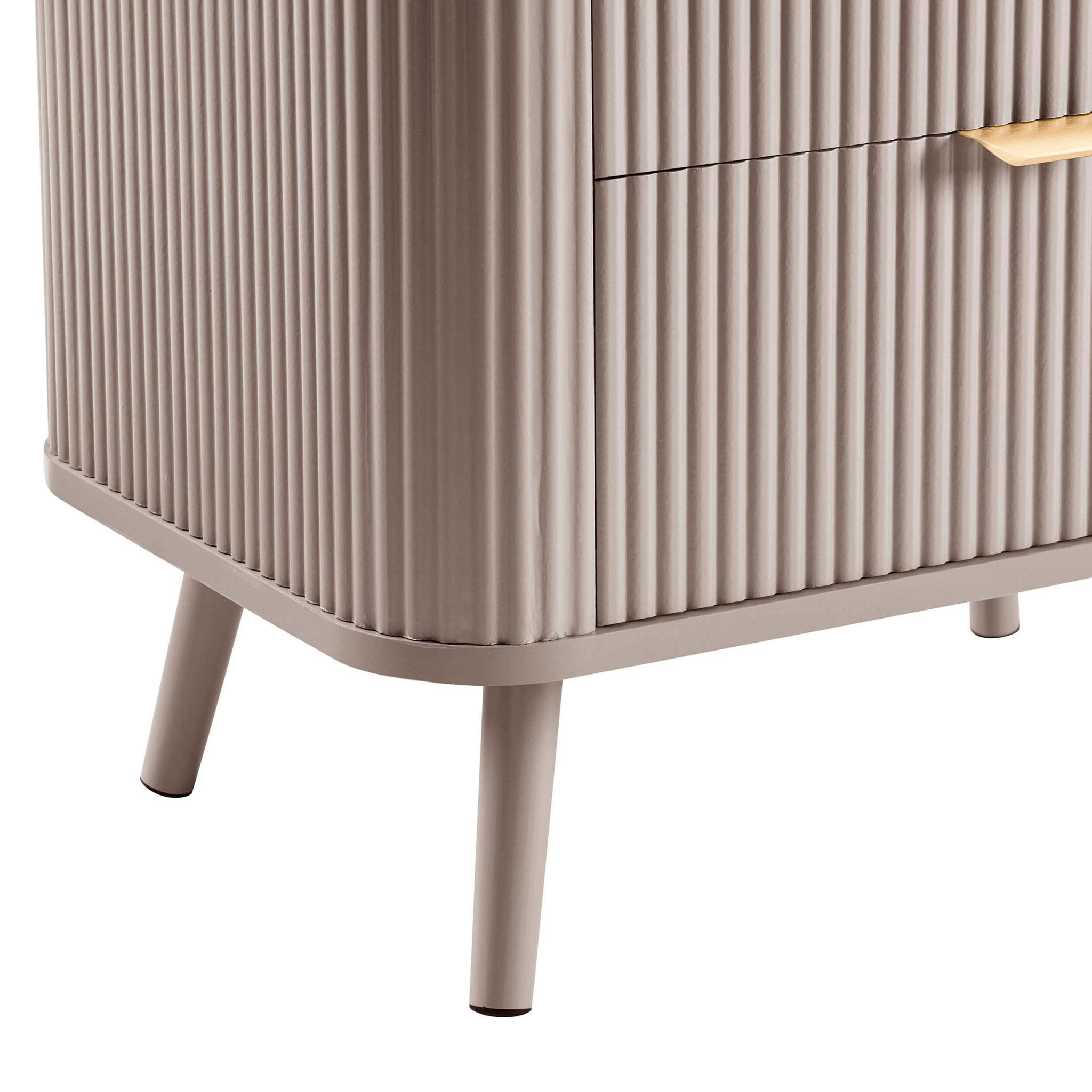 Hattie 2 Drawer Bedside Table - Taupe