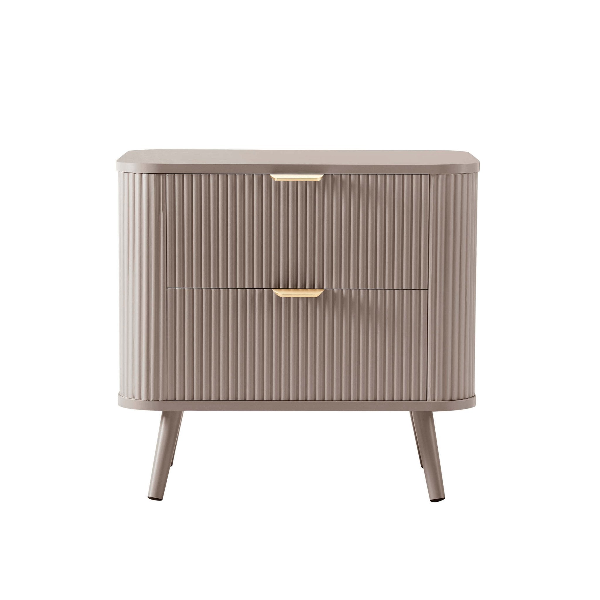 Hattie 2 Drawer Bedside Table - Taupe