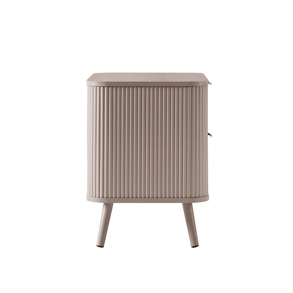 Hattie 2 Drawer Bedside Table - Taupe