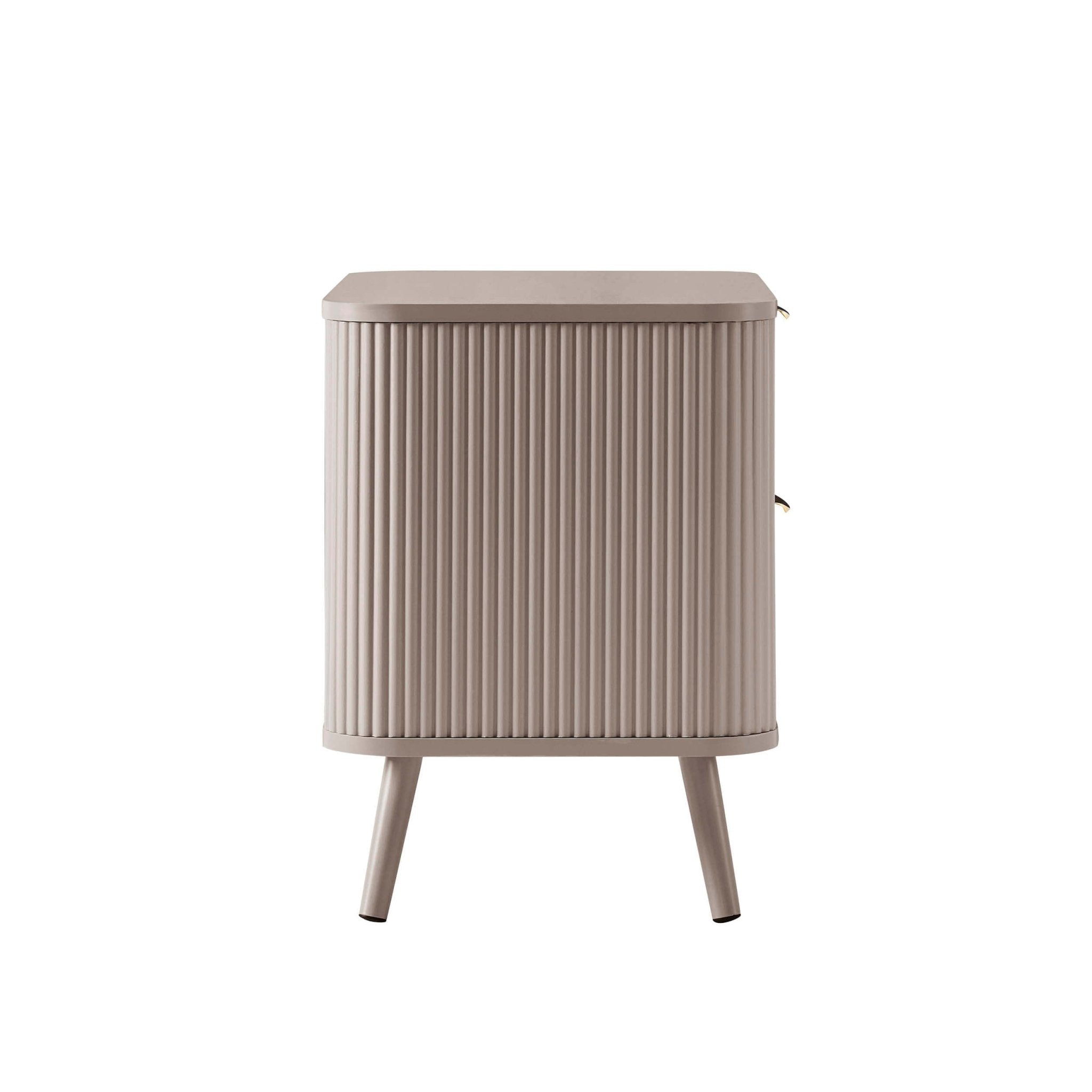 Hattie 2 Drawer Bedside Table - Taupe