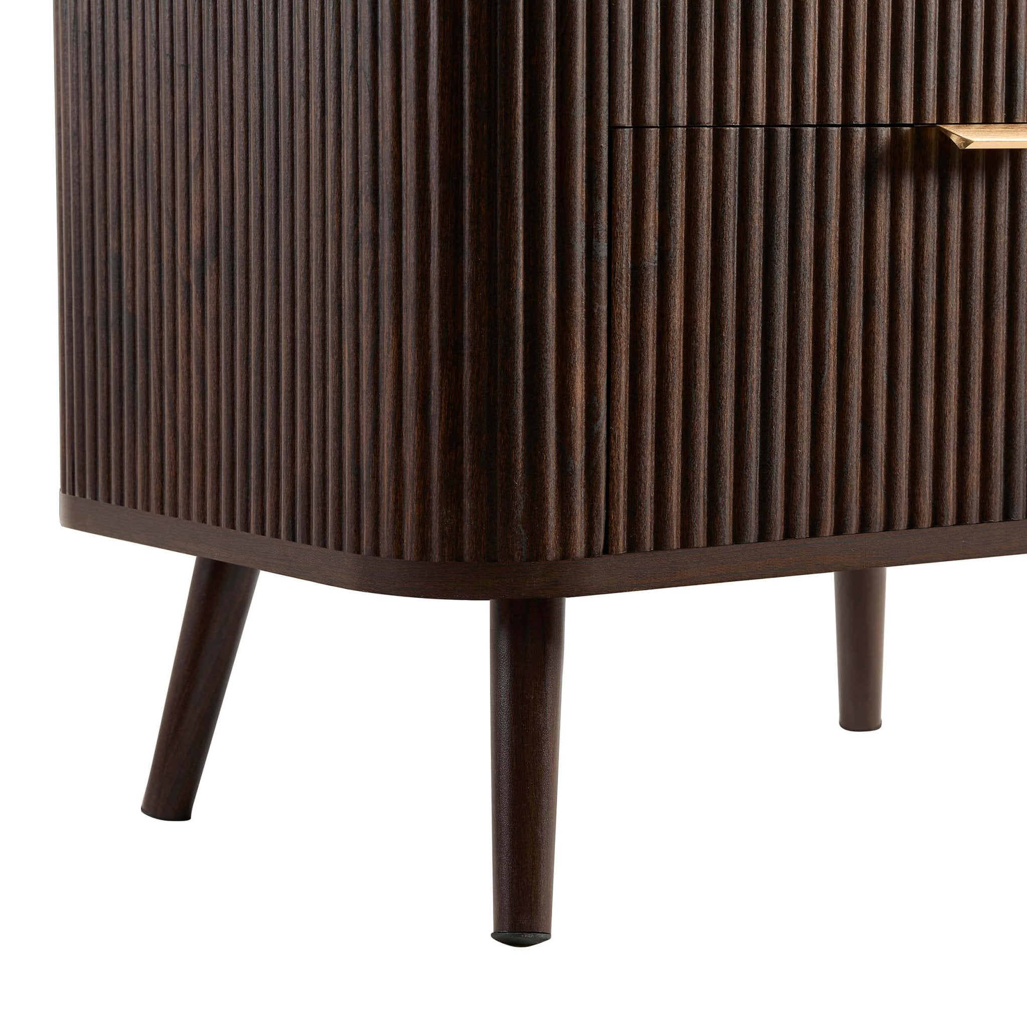 Hattie 2 Drawer Bedside Table - Walnut