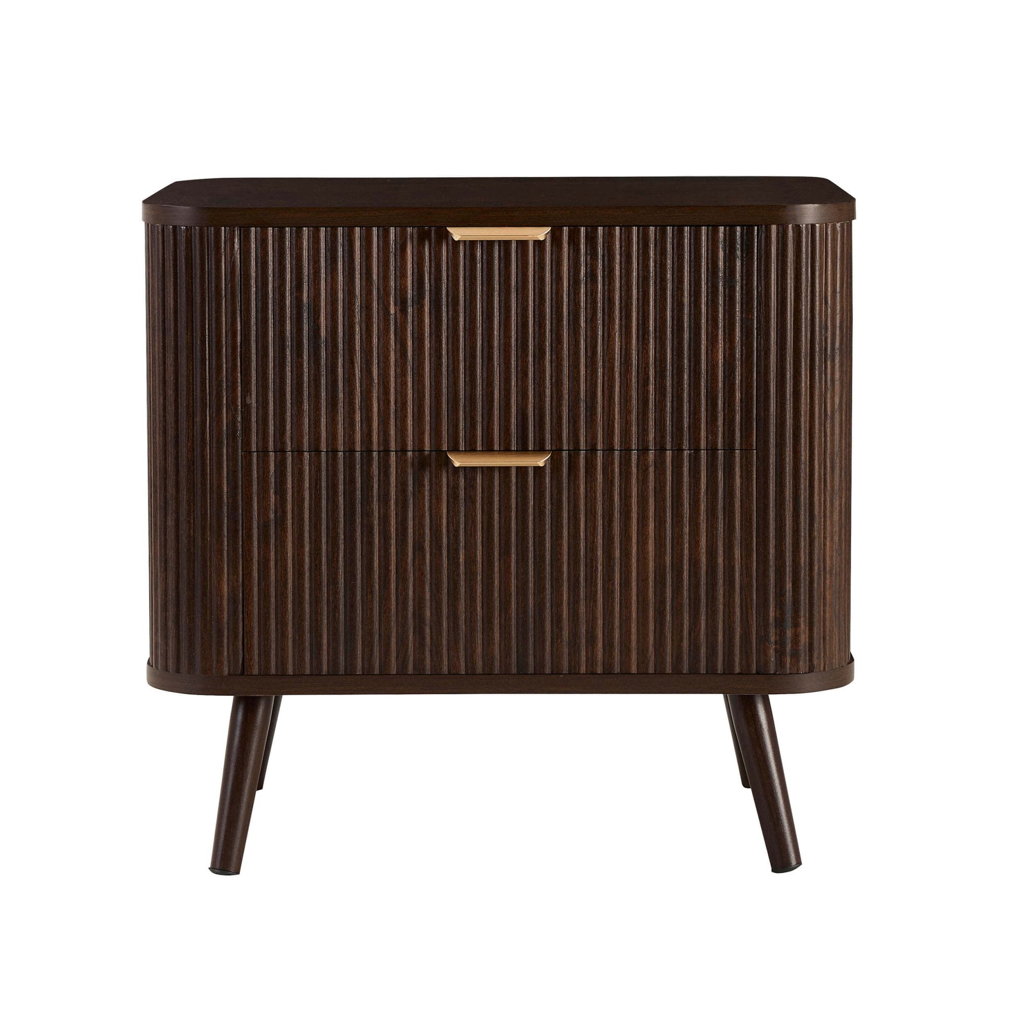 Hattie 2 Drawer Bedside Table - Walnut