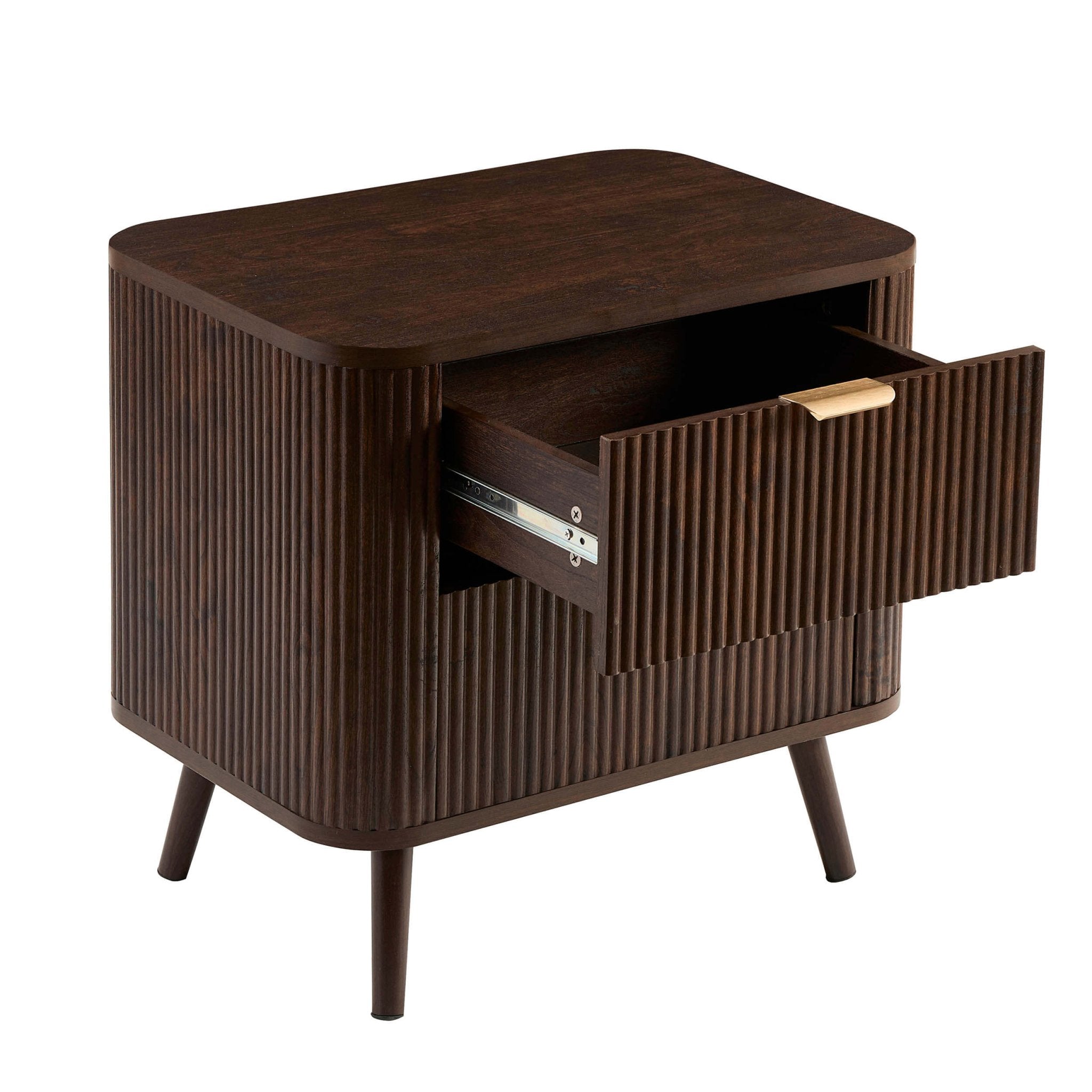 Hattie 2 Drawer Bedside Table - Walnut