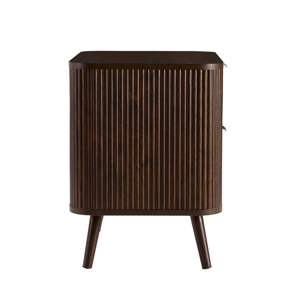 Hattie 2 Drawer Bedside Table - Walnut