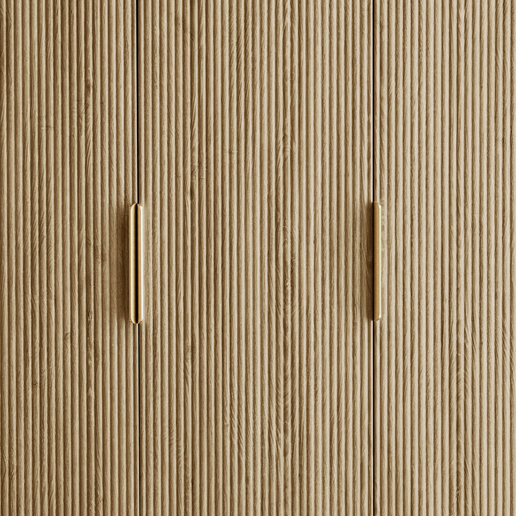 Hattie 3 Door Wardrobe - Light Wood