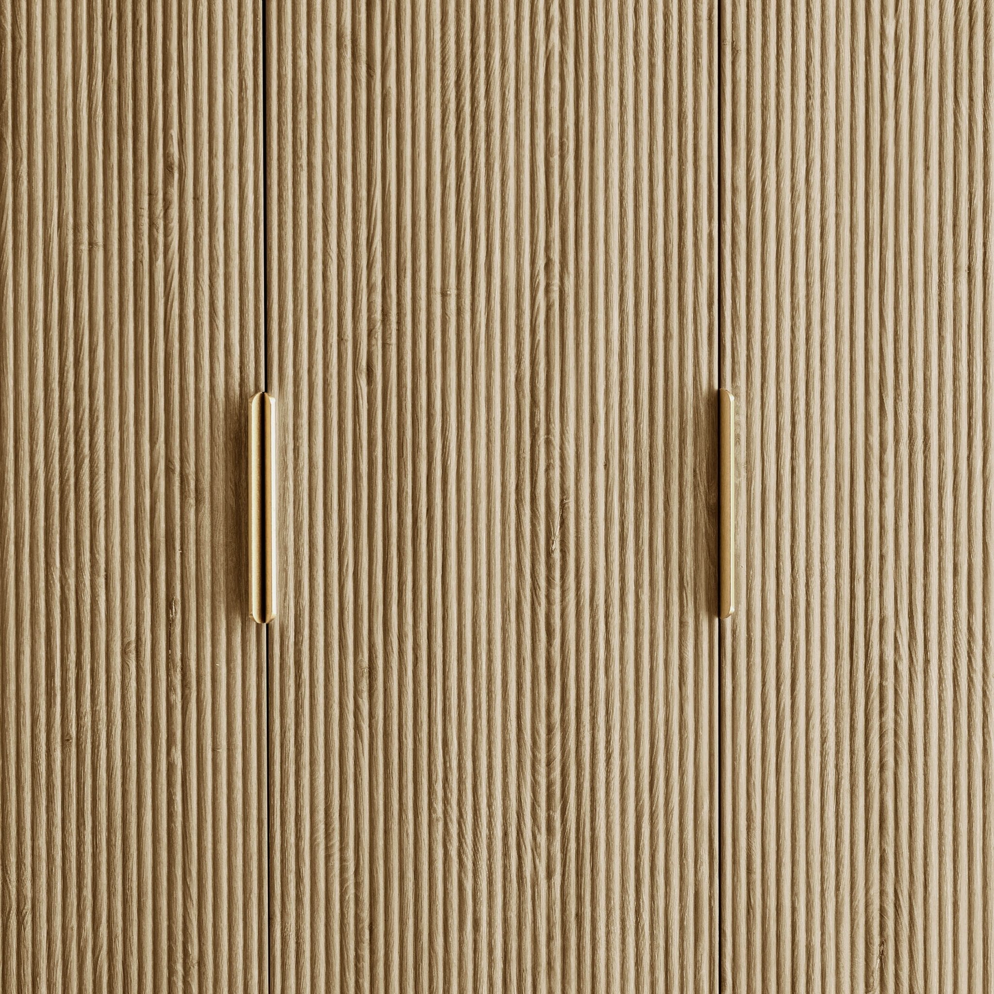 Hattie 3 Door Wardrobe - Light Wood