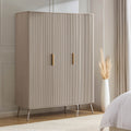 Hattie 3 Door Wardrobe - Taupe