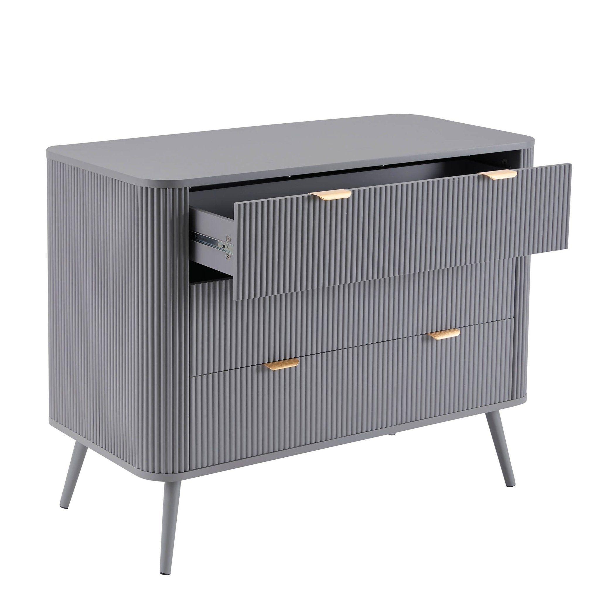 Hattie 3 Drawer Large Chest - Light Grey