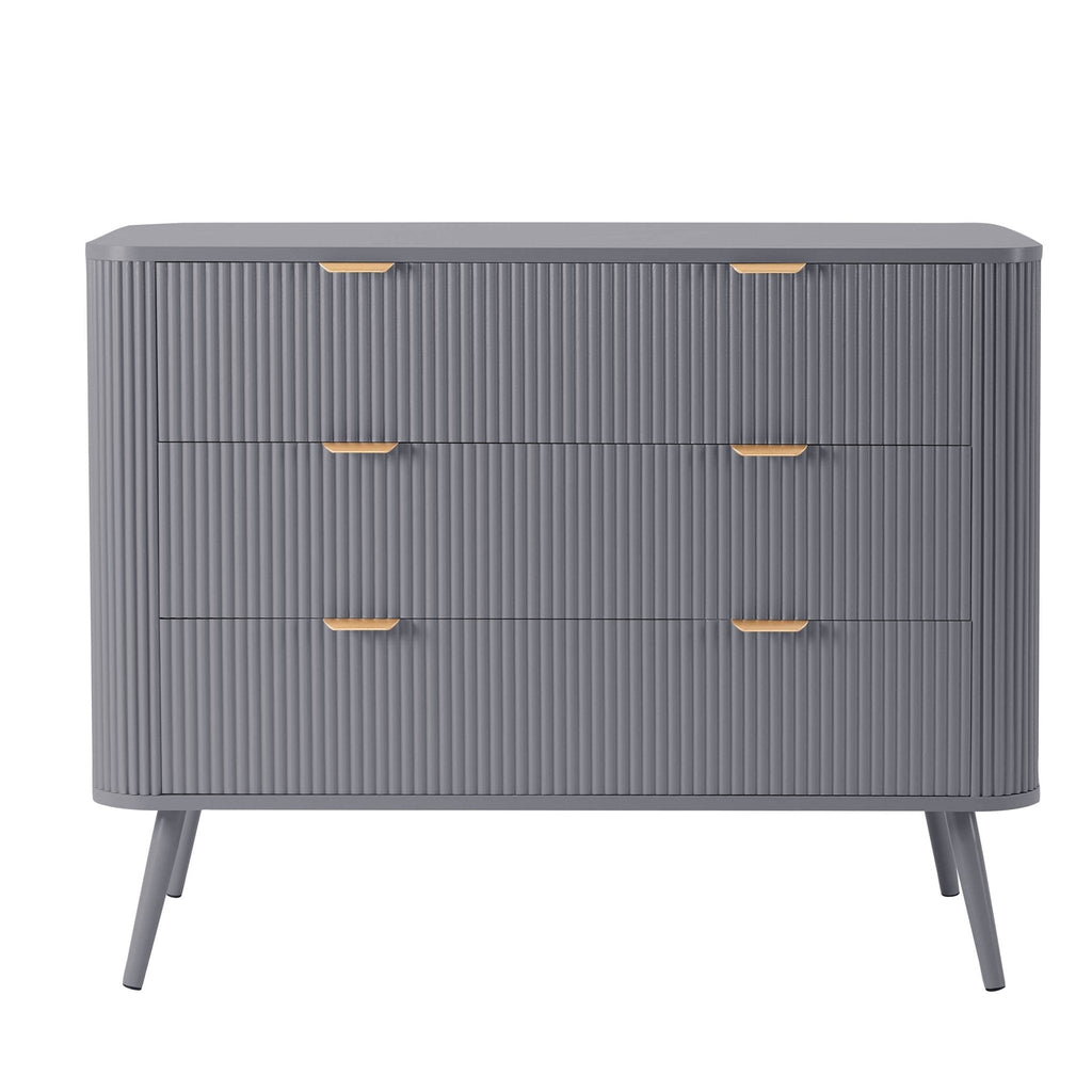 Hattie 3 Drawer Large Chest - Light Grey