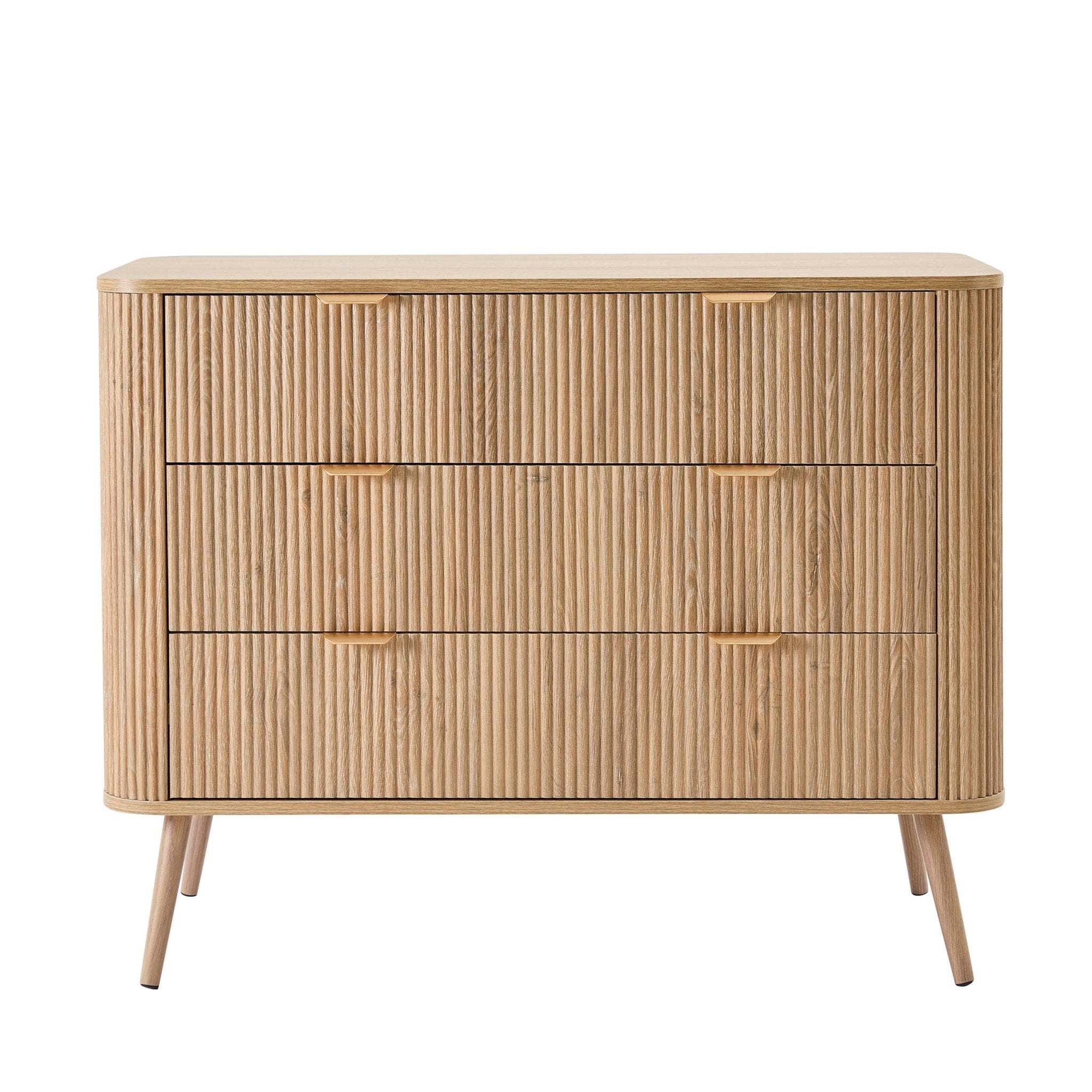 Hattie 3 Drawer Large Chest - Light Wood