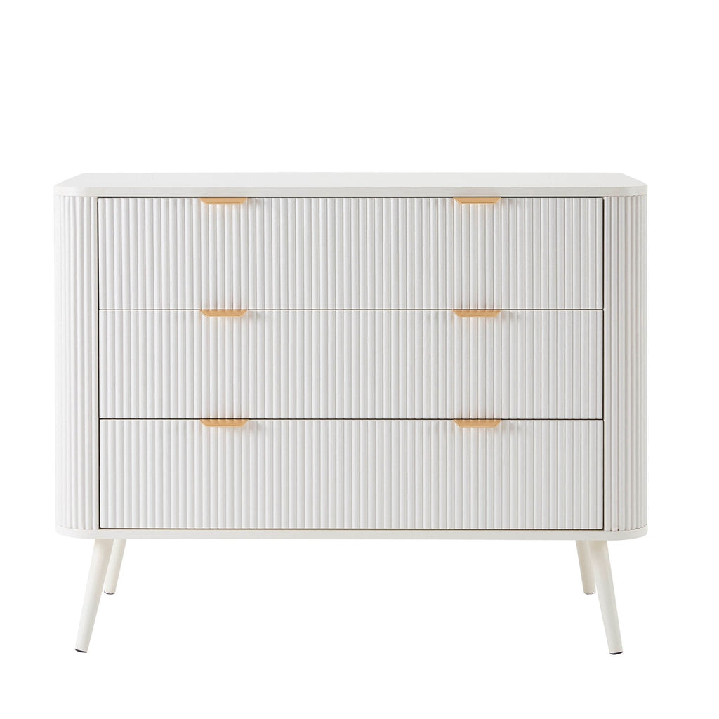 Hattie 3 Drawer Large Chest - Warm White