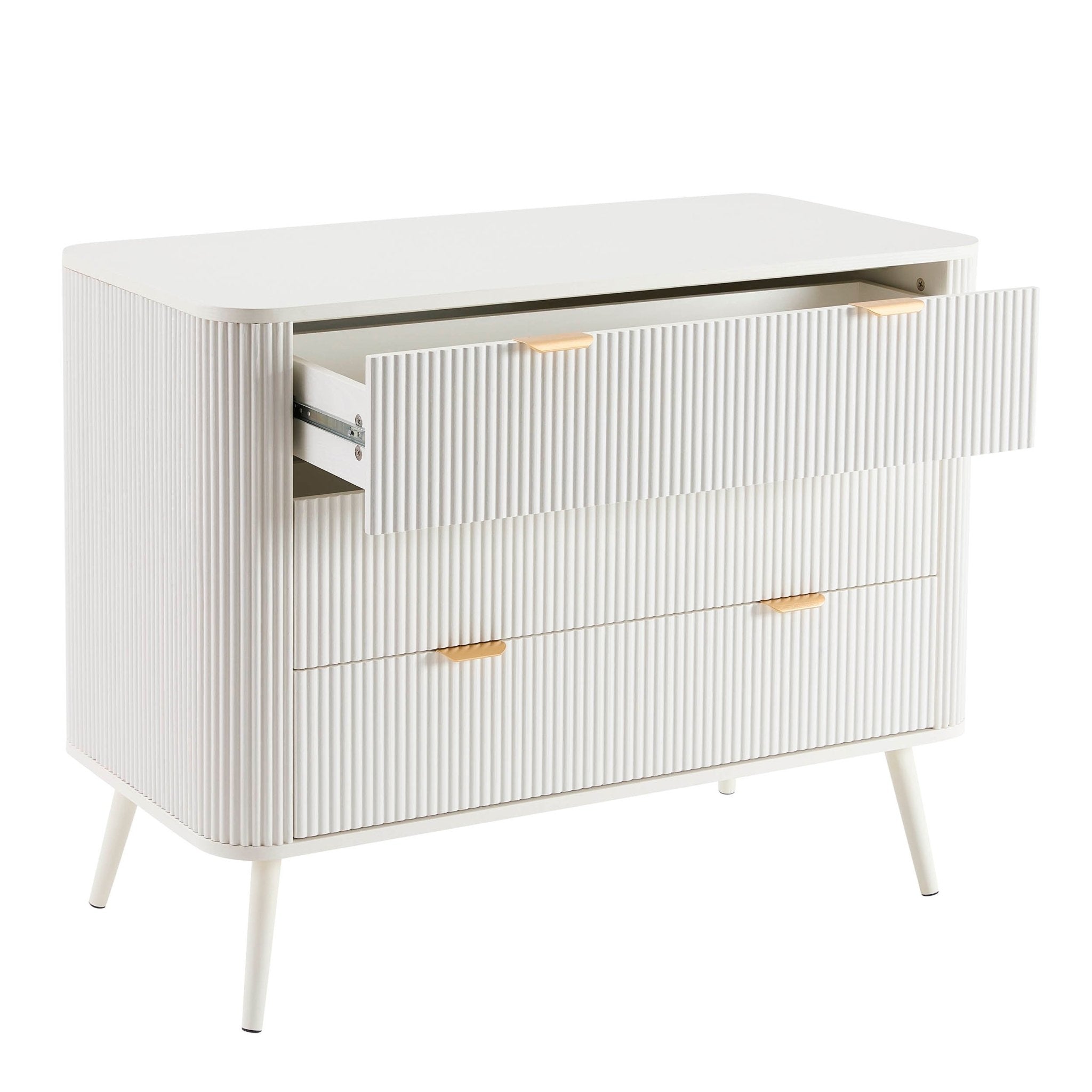 Hattie 3 Drawer Large Chest - Warm White