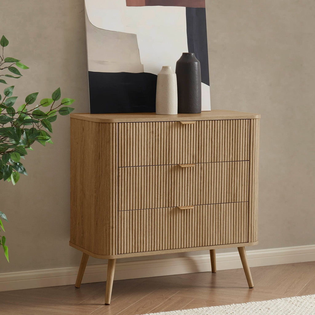 Hattie 3 Drawer Small Chest - Light Wood