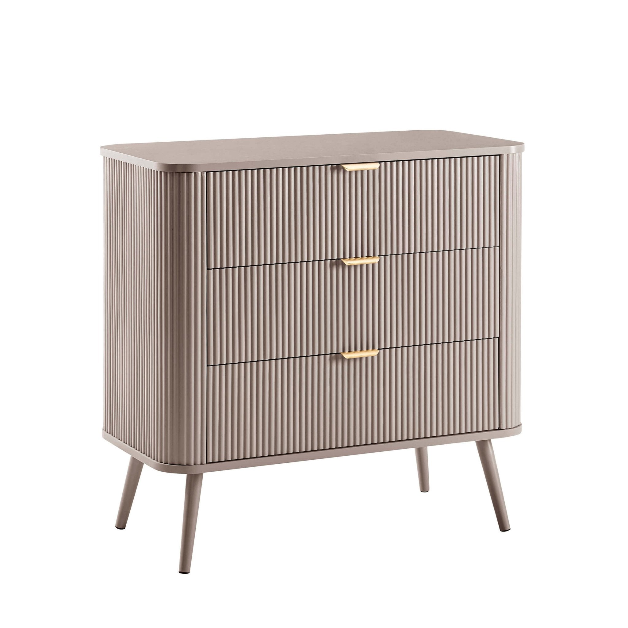Hattie 3 Drawer Small Chest - Taupe