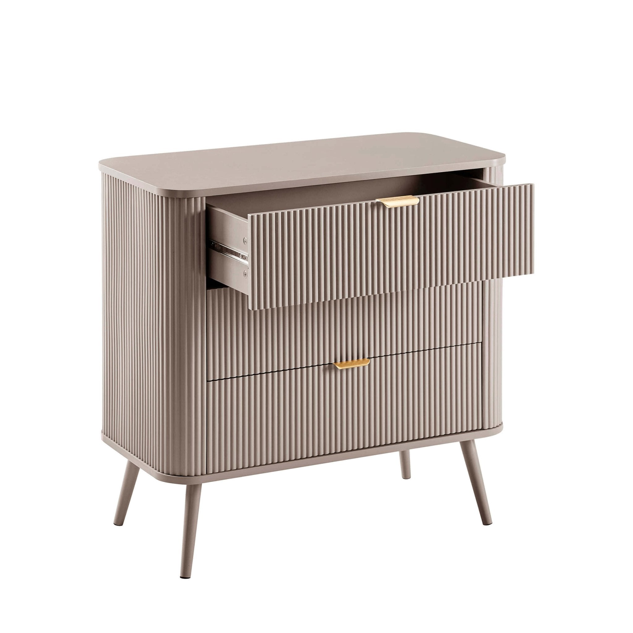 Hattie 3 Drawer Small Chest - Taupe