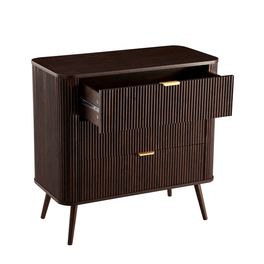 Hattie 3 Drawer Small Chest - Walnut