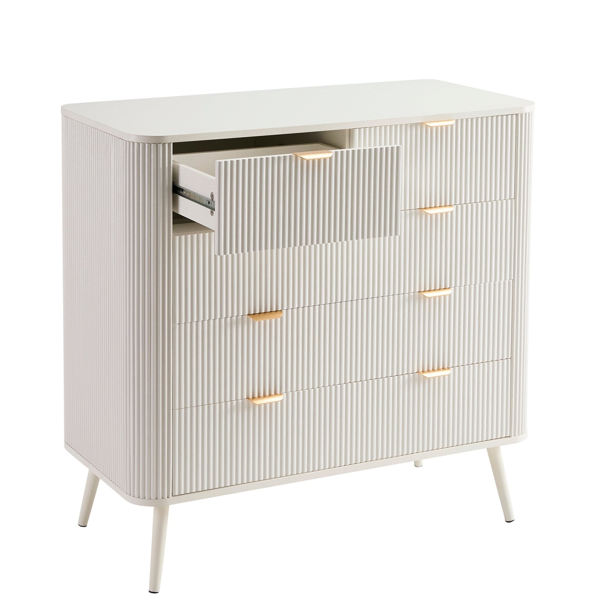 Hattie 5 Drawer Chest - Warm White