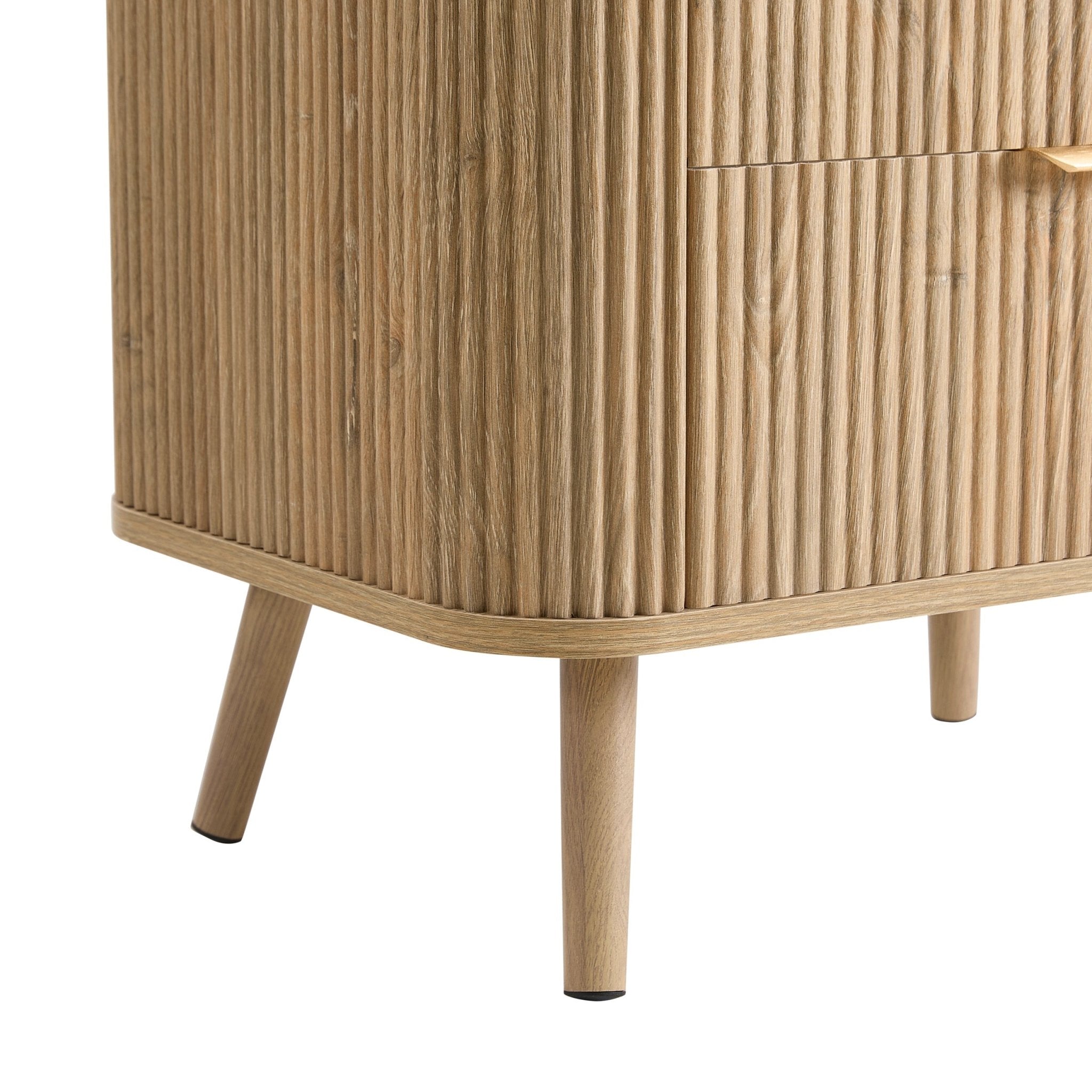 Hattie 2 Drawer Bedside Table - Light Wood