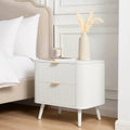 Hattie 2 Drawer Bedside Table - Warm White