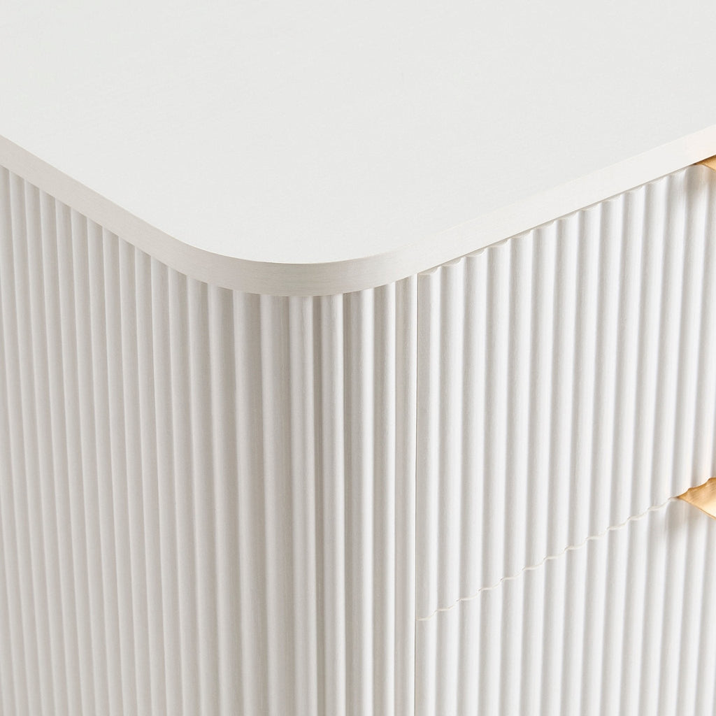 Hattie 2 Drawer Bedside Table - Warm White