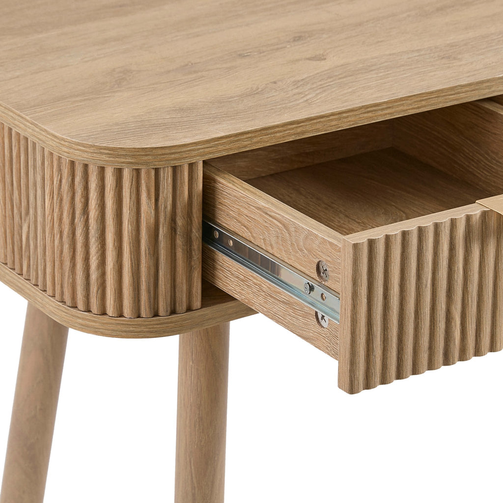 Hattie Storage Dressing Table Console - Light Wood