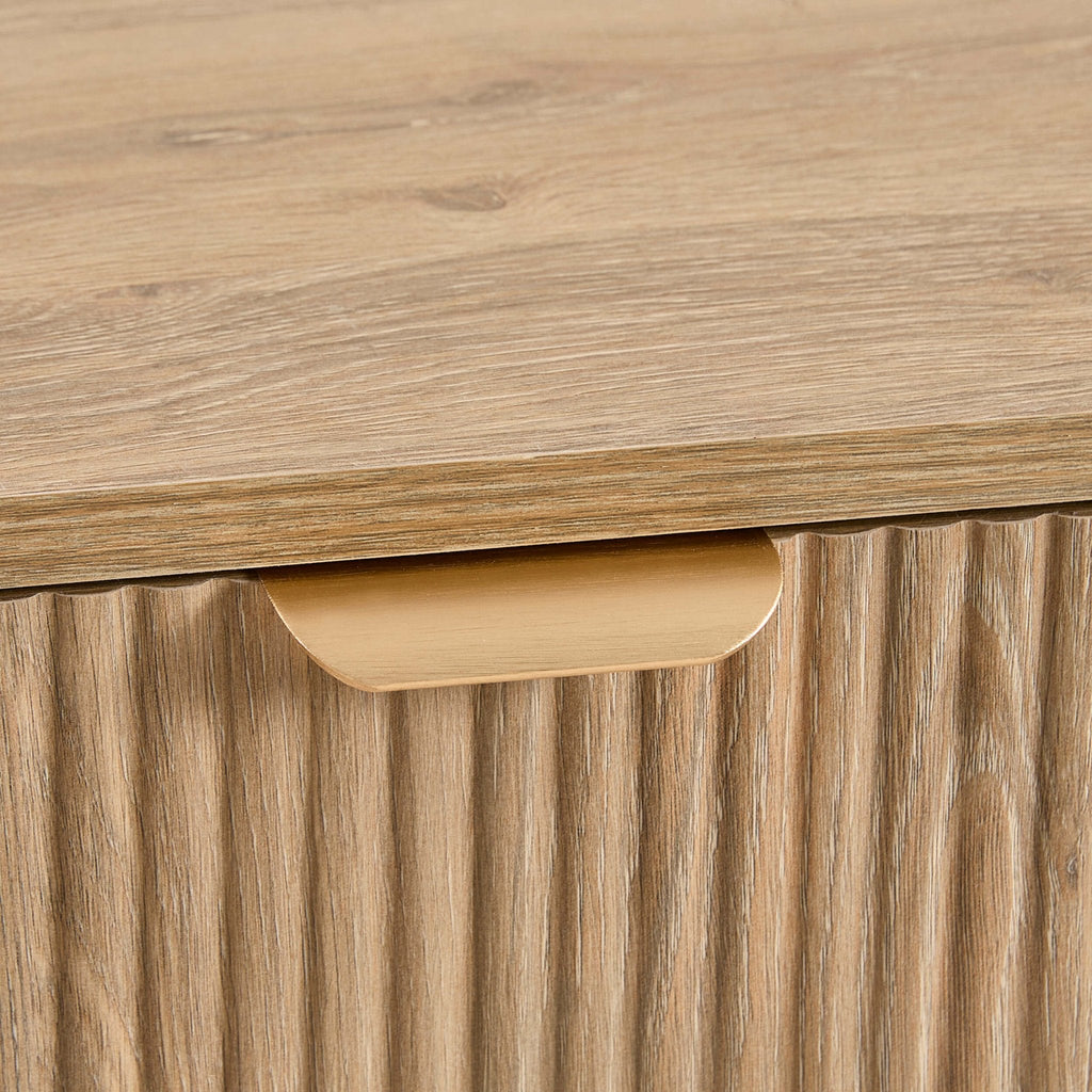 Hattie Storage Dressing Table Console - Light Wood