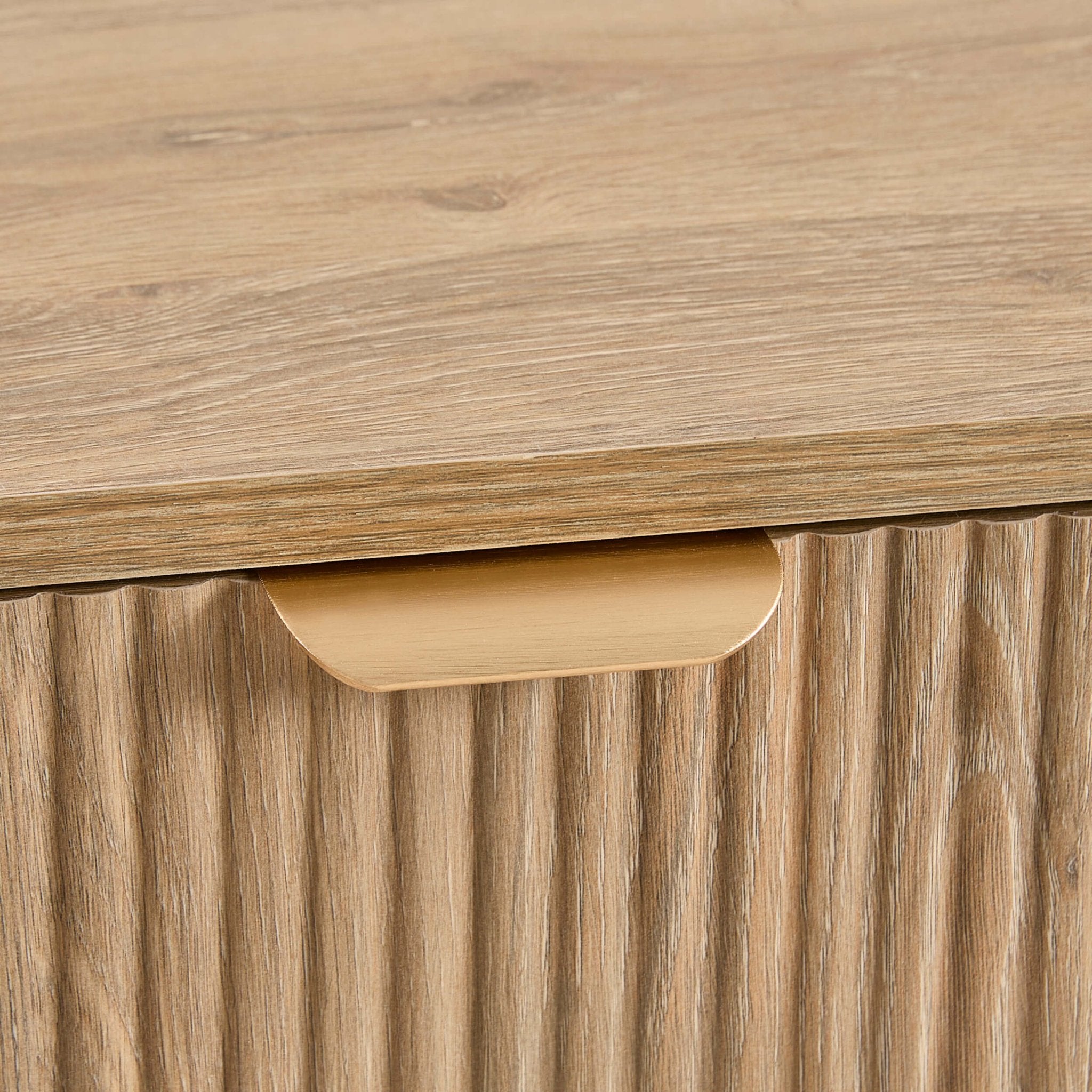 Hattie Storage Dressing Table Console - Light Wood