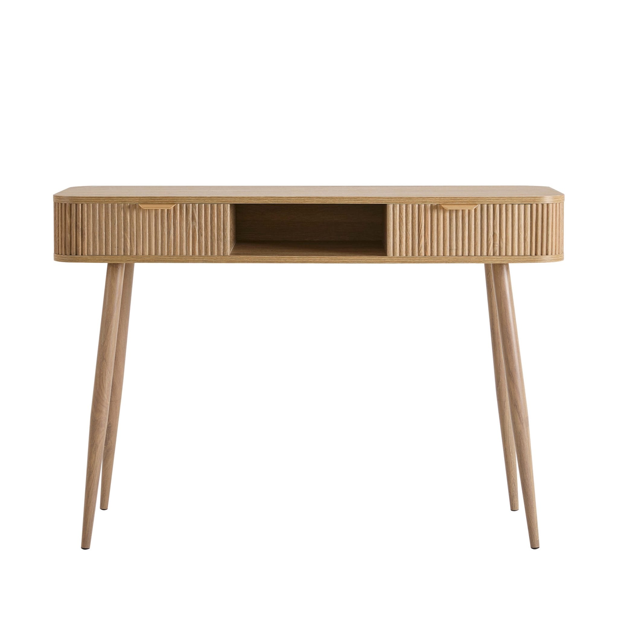 Hattie Storage Dressing Table Console - Light Wood