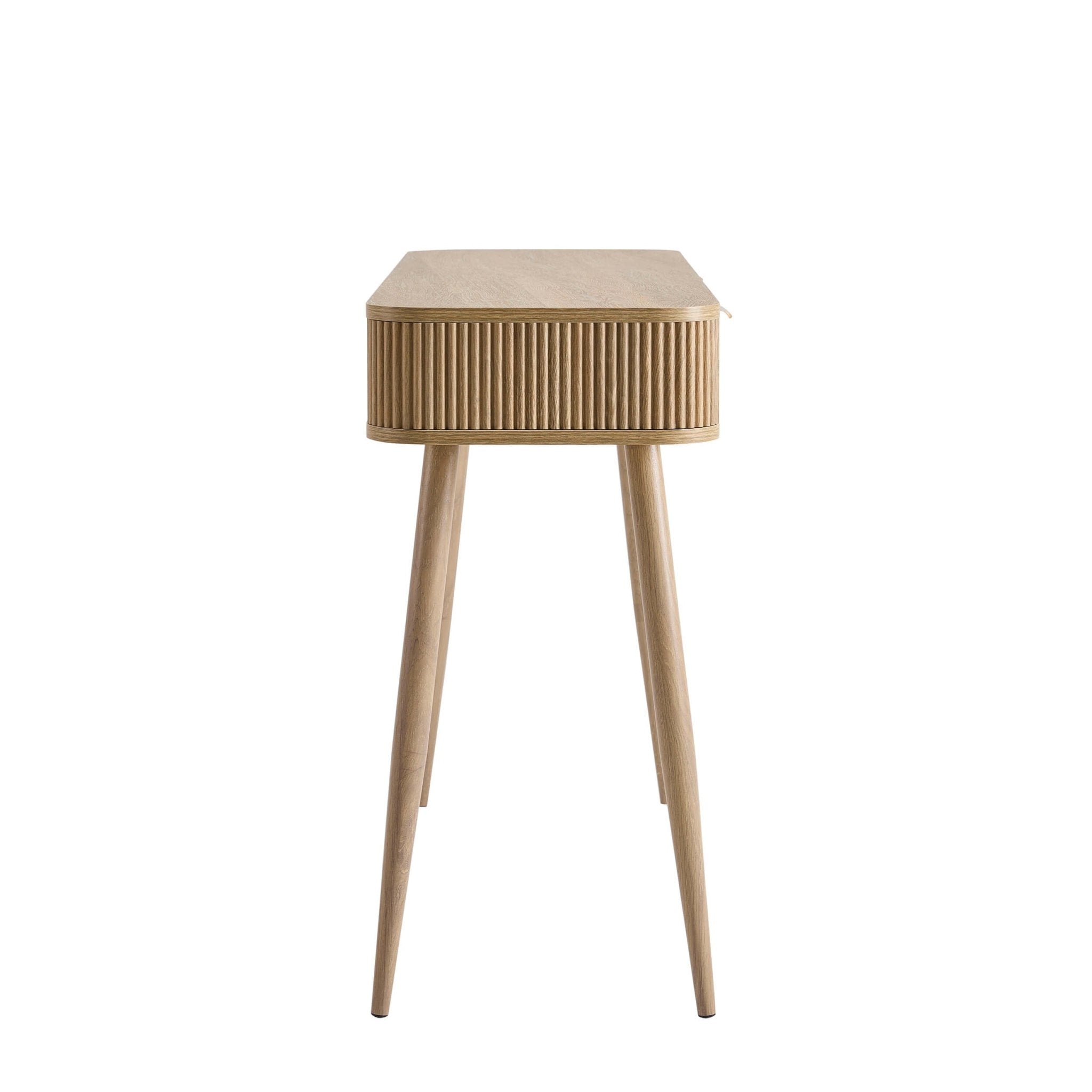 Hattie Storage Dressing Table Console - Light Wood