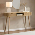 Hattie Storage Dressing Table Console - Light Wood