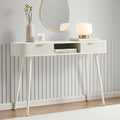 Hattie Storage Dressing Table Console - Warm White
